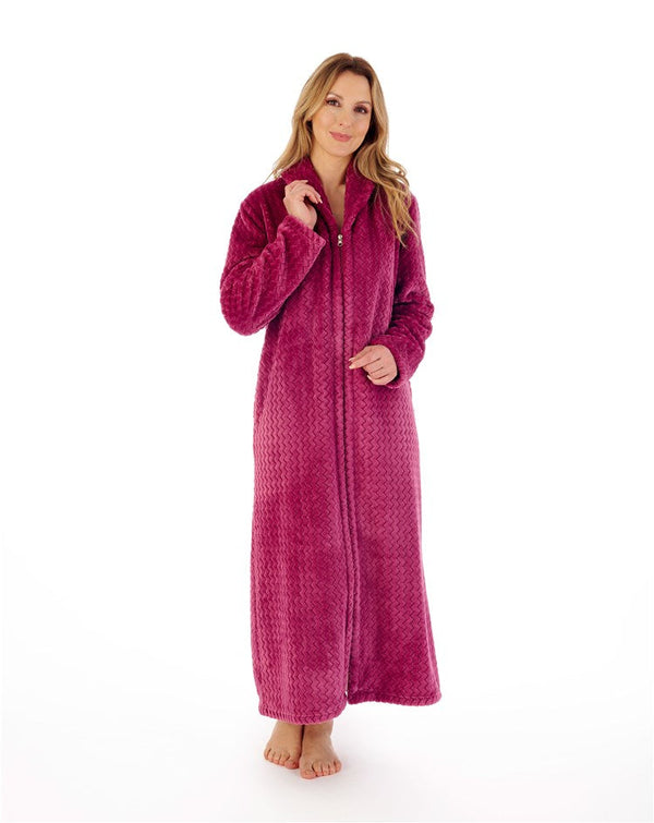 Plush Polar Fleece Zip Up Robe