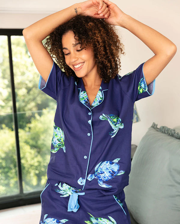 Ashley Big Turtle Print Pyjama Set