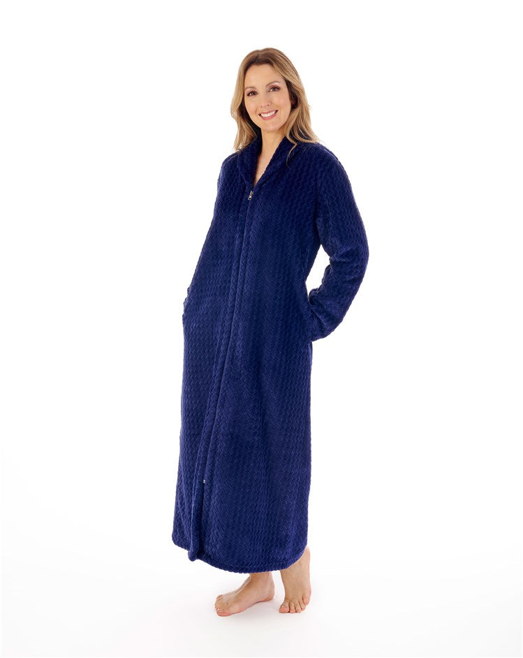 Plush Polar Fleece Zip Up Robe