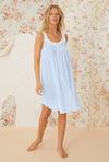 Eileen West Lawn Cotton Short Chemise Nightgown - Nuage