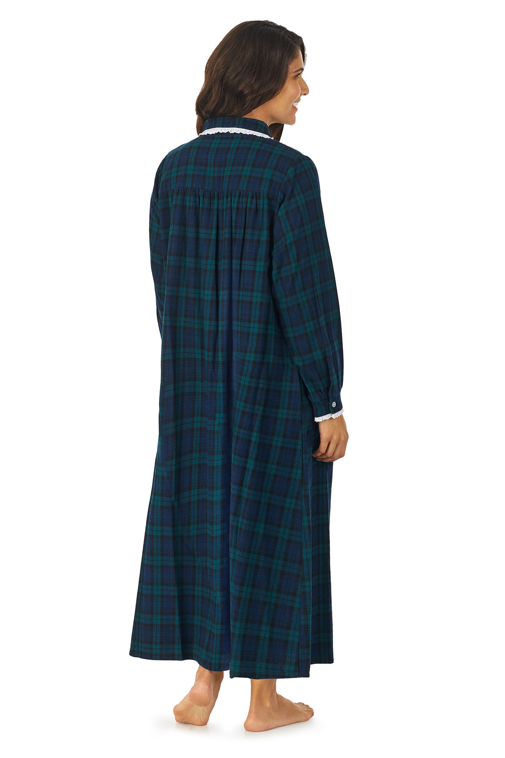 Lanz of Salzburg Peter Pan Collar Flannel Cotton Nightgown