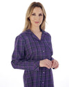 Woven Cotton Button Down Nightshirt