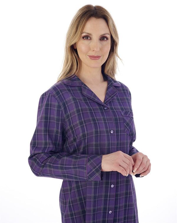 Lawn Cotton Plaid Nightshirt