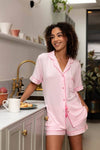 Cyberjammies Francesca Light Pink Revere Modal Shorts Set