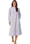 Lanz of Salzburg Open Neck Pocketed Flannel Gown