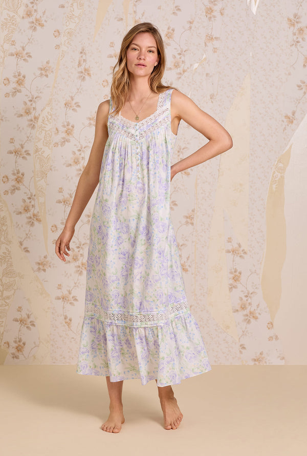Eileen West The "Eileen" Lavender Echo Cotton Lawn Ballet Nightgown