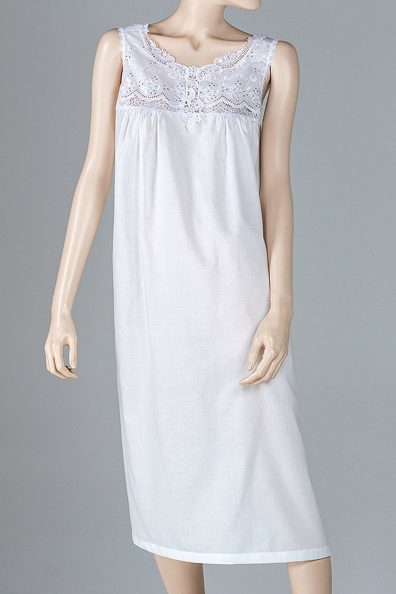 Verena Designs  Woven Batiste Cotton Gown