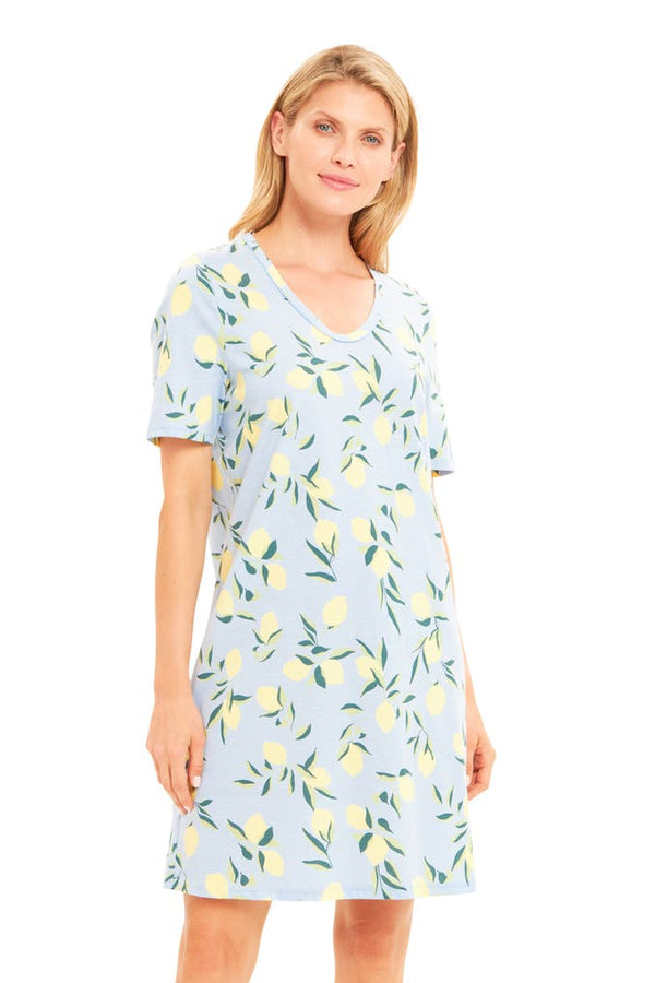 Rosch Cotton Lemon Print Short Sleeve Nightgown