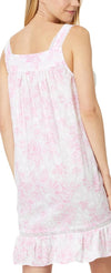 Eileen West Romantic Roses Short Sleeveless Lawn Cotton Chemise