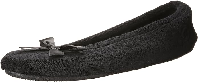 ISOTONER Classic Terry Ballet Slipper Black