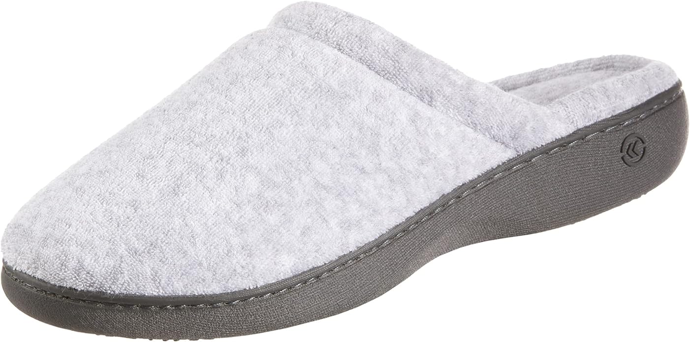 Isotoner Terry Clog Slipper 9I743 Gray