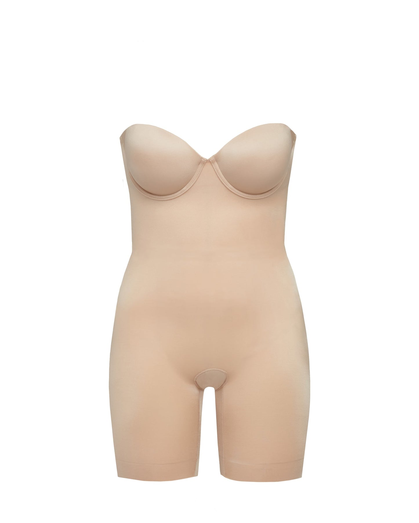 Spanx Suit Your Fancy Strapless Cupped Mid-thigh Bodysuit