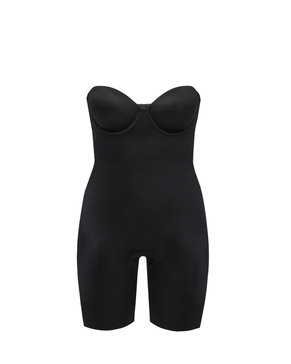 Spanx Suit Your Fancy Strapless Cupped Mid-thigh Bodysuit