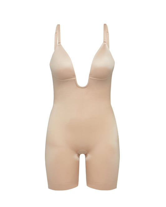 Buy SPANX® Medium Control Suit Your Fancy Low Back Plunge Mid Thigh Bodysuit  from Next Denmark