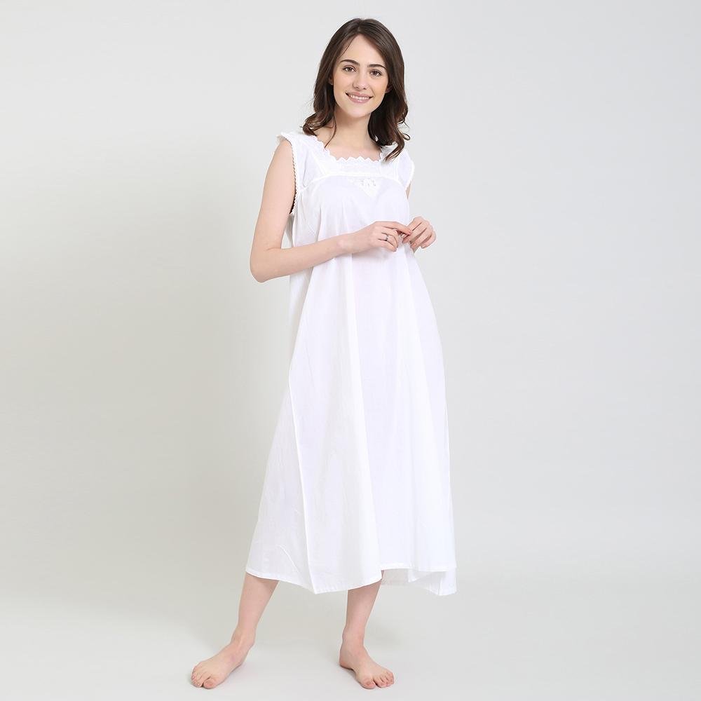 Jackie 100% Woven Cotton Sleeveless Gown