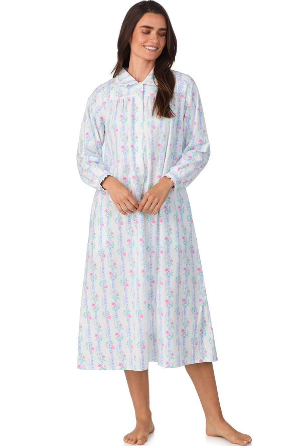 Lanz of Salzburg Peter Pan Collar Flannel Cotton Nightgown