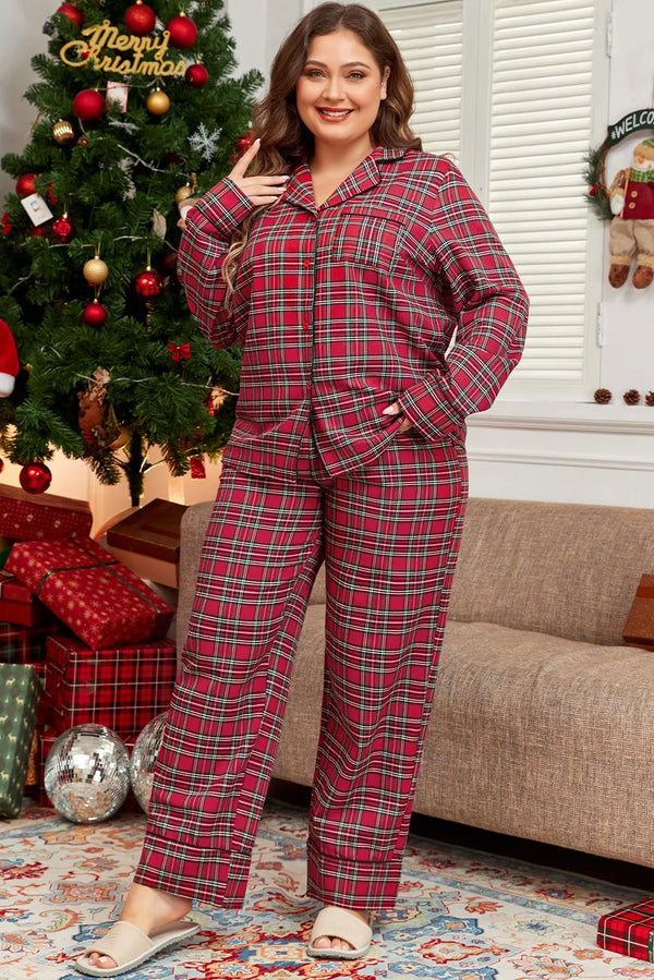 Plus Size Plaid Pajamas