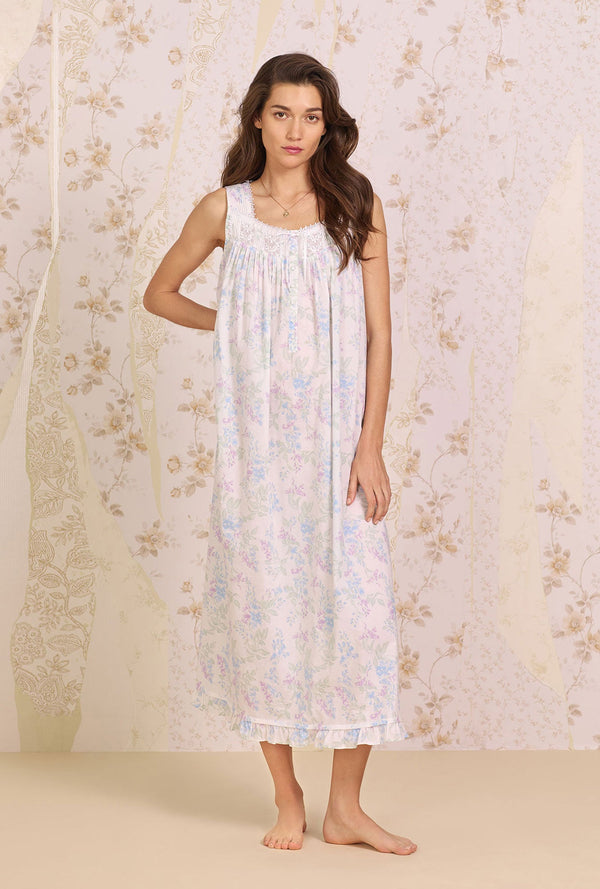 Eileen West Lupine Garden "Eileen" Lawn Cotton Nightgown