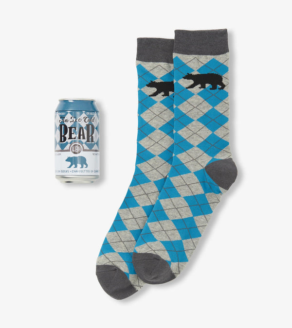 Ice Cold Bear Men's Beer Can Socks