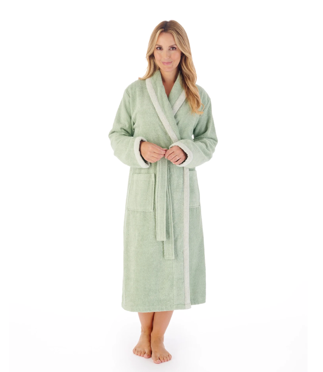 Slenderella Cotton Terry Wrap Robe