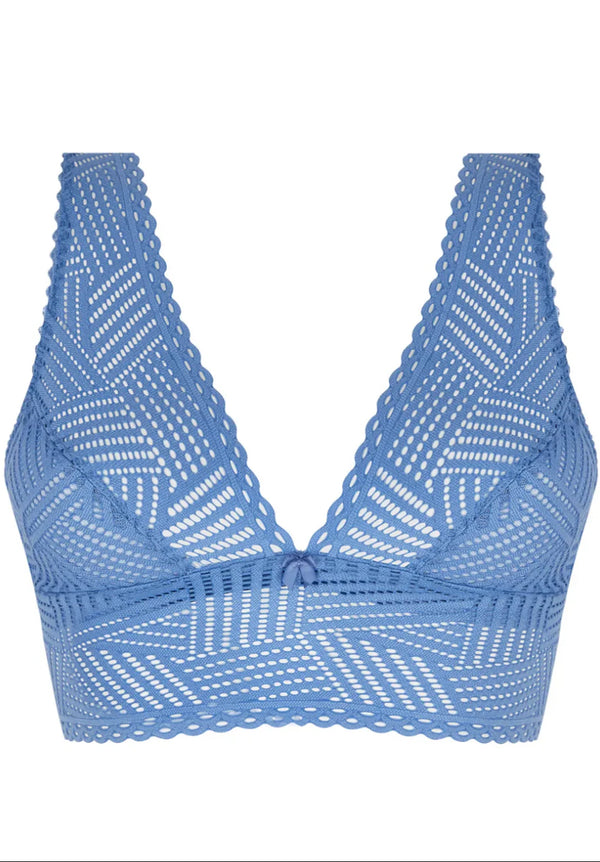 Antigel Tressage Denim Lace Bralette – Lightweight Graphic Lace Bra