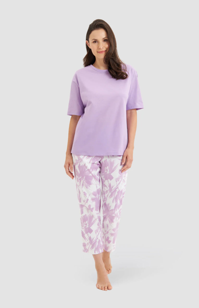 Rösch Pajama Set – Mono Flowers 100% Cotton Floral Long Sleeve Women’s Pyjamas