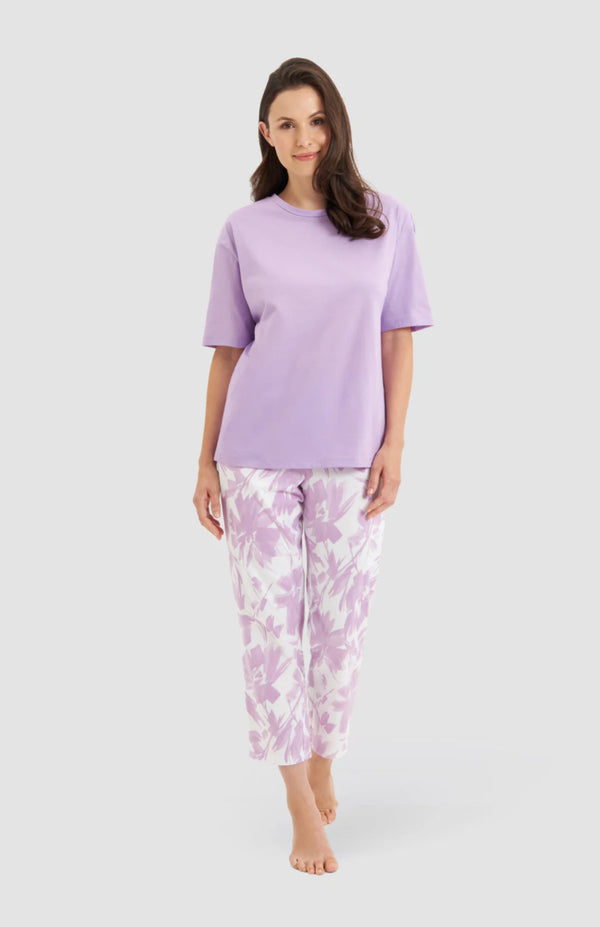 Rösch Pajama Set – Mono Flowers 100% Cotton Floral Long Sleeve Women’s Pyjamas
