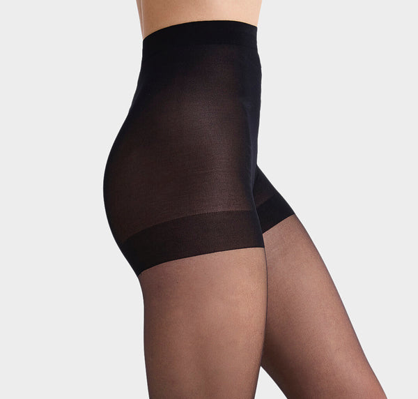 Silks Control Top Sheer Tights – Black (19003)