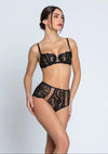 Lise Charmel Désirs de Venise Black Boyshort – Luxury Lace High-Waisted Brief