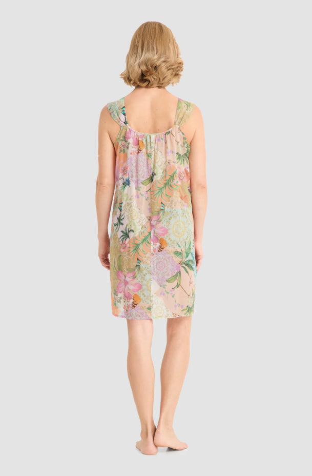 Rösch Nightgown – Summer Bloom Floral Cotton Voile Mini Nightdress for Women