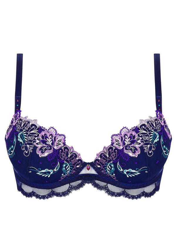 Lise Charmel Déesse Désirs Mauve Désir Padded Bra – Luxury Embroidered Support | T-Shirt Bra