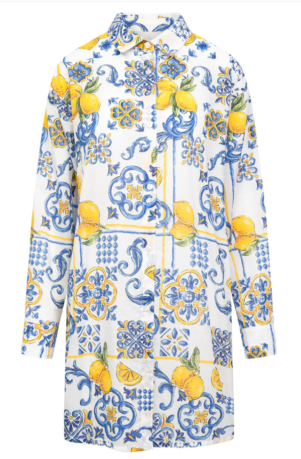 Rösch 1265504 Beach Cover Up – Super Lemon Print Lightweight Luxury Swim Cover-Up for Women