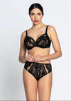 Lise Charmel Désirs de Venise Black Full Cup Bra – Embroidered Tulle Luxury Underwire