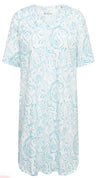 Rösch Nightgown – Big Paisley 100% Cotton Short Sleeve Nightdress for Women