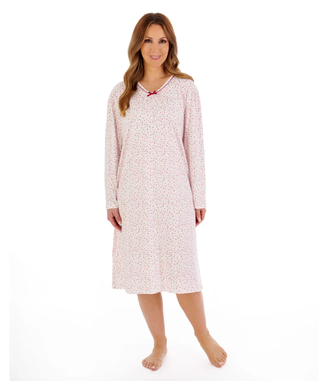 Slenderella Ditsy Print 42” Jersey Nightdress – ND08100