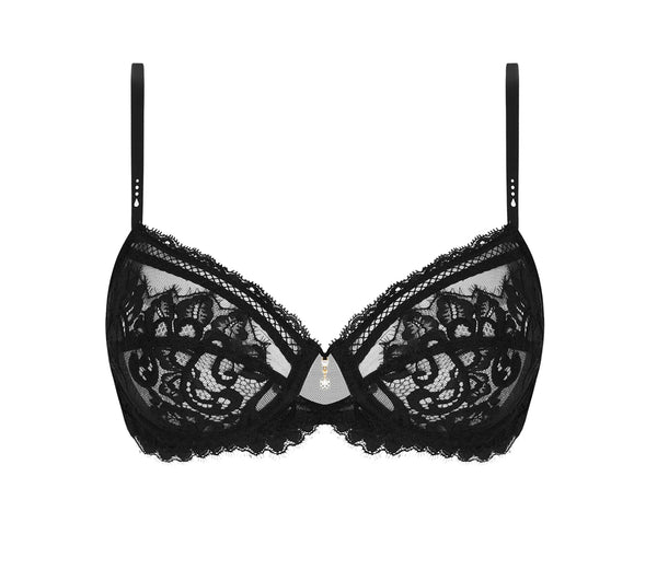 Lise Charmel Désirs de Venise Full Cup Bra – Black Lace Underwire Support