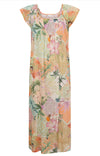 Rösch Nightgown – Summer Bloom Floral Cotton Voile Maxi Nightdress for Women
