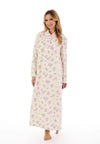 Slenderella Floral Luxury Flannel Long Sleeve Nightdress – 51”