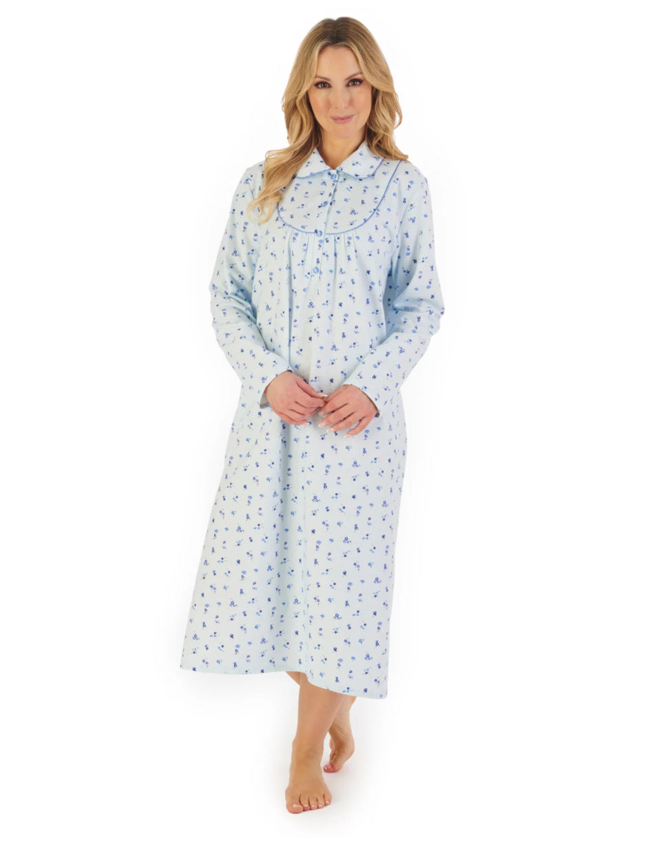 Slenderella Floral Printed Luxury Flannel 45″ Nightdress