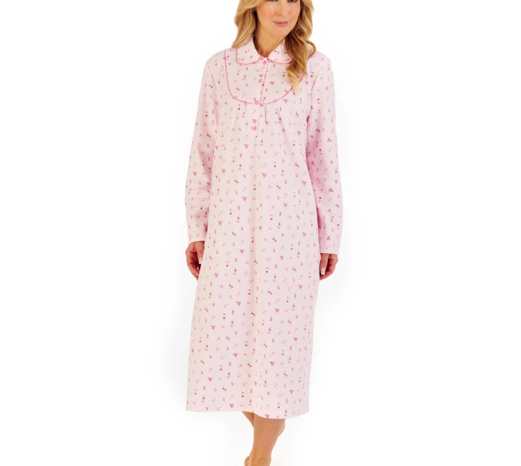 Slenderella Floral Printed Luxury Flannel 45″ Nightdress