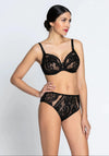 Lise Charmel Désirs de Venise Black Full Cup Bra – Embroidered Tulle Luxury Underwire