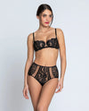 Lise Charmel Désirs de Venise Vertical Seam Demi Cup Bra – Black Embroidered Underwire Support