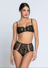 Lise Charmel Désirs de Venise Black Boyshort – Luxury Lace High-Waisted Brief