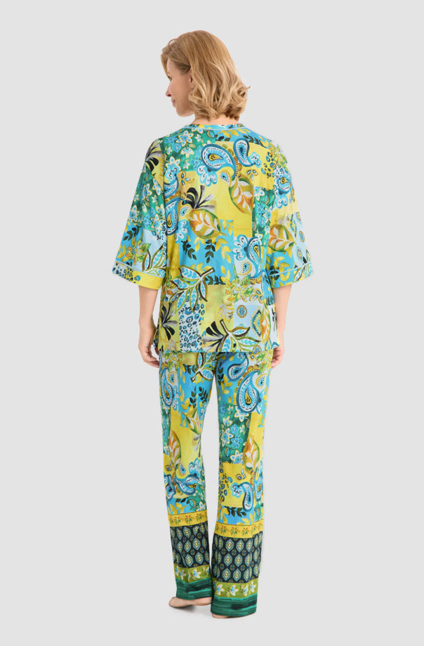 Rösch Placed Print Pyjama Set – Luxury Cotton Modal Women’s Sleepwear Set