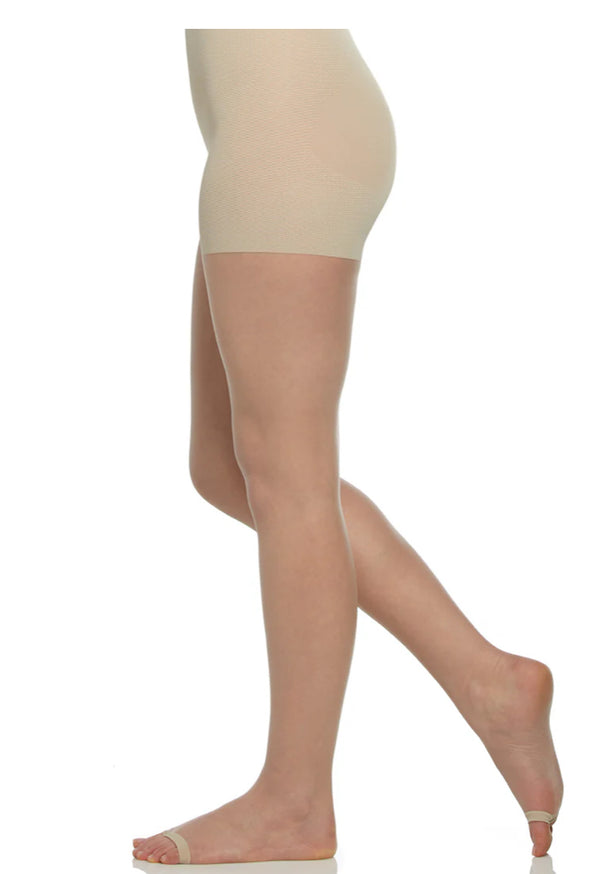 Berkshire Easy On! Luxe Ultra Nude Open Toe Pantyhose – 10 Denier Sheer Hosiery with Control Top