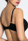 Lise Charmel Désirs de Venise Black Full Cup Bra – Embroidered Tulle Luxury Underwire
