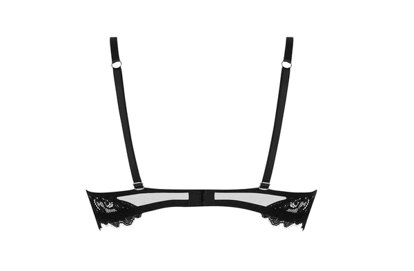 Lise Charmel Désirs de Venise Vertical Seam Demi Cup Bra – Black Embroidered Underwire Support