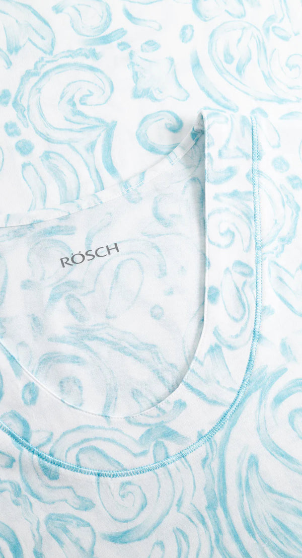 Rösch Nightgown – Big Paisley 100% Cotton Short Sleeve Nightdress for Women