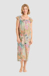 Rösch Nightgown – Summer Bloom Floral Cotton Voile Maxi Nightdress for Women