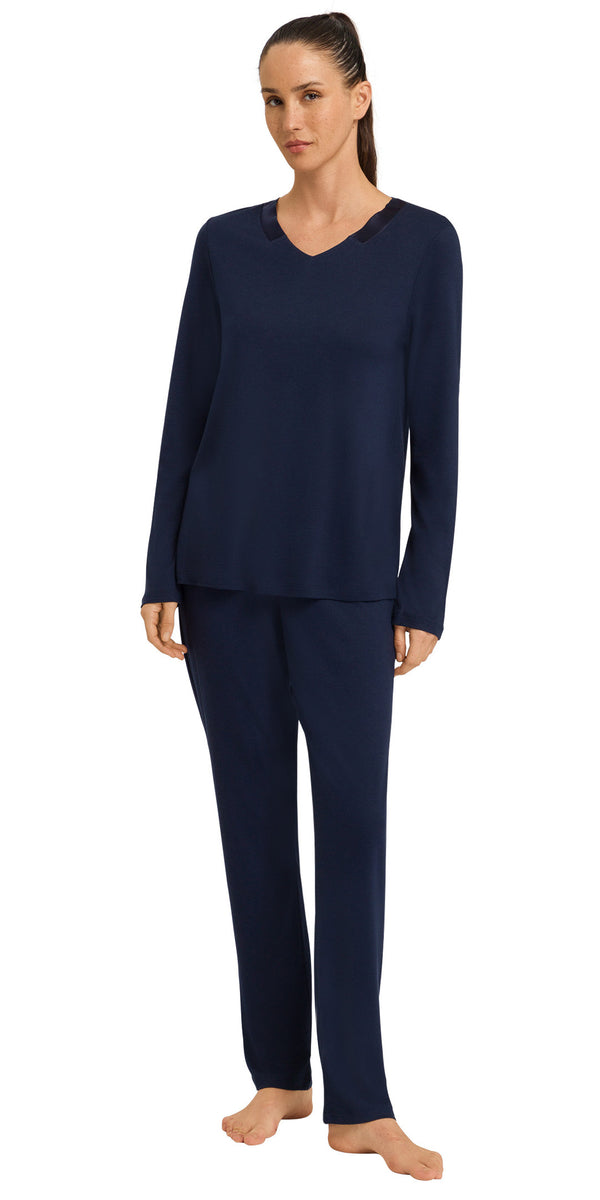 HANRO Joela Cotton Modal Long Sleeve Pajama